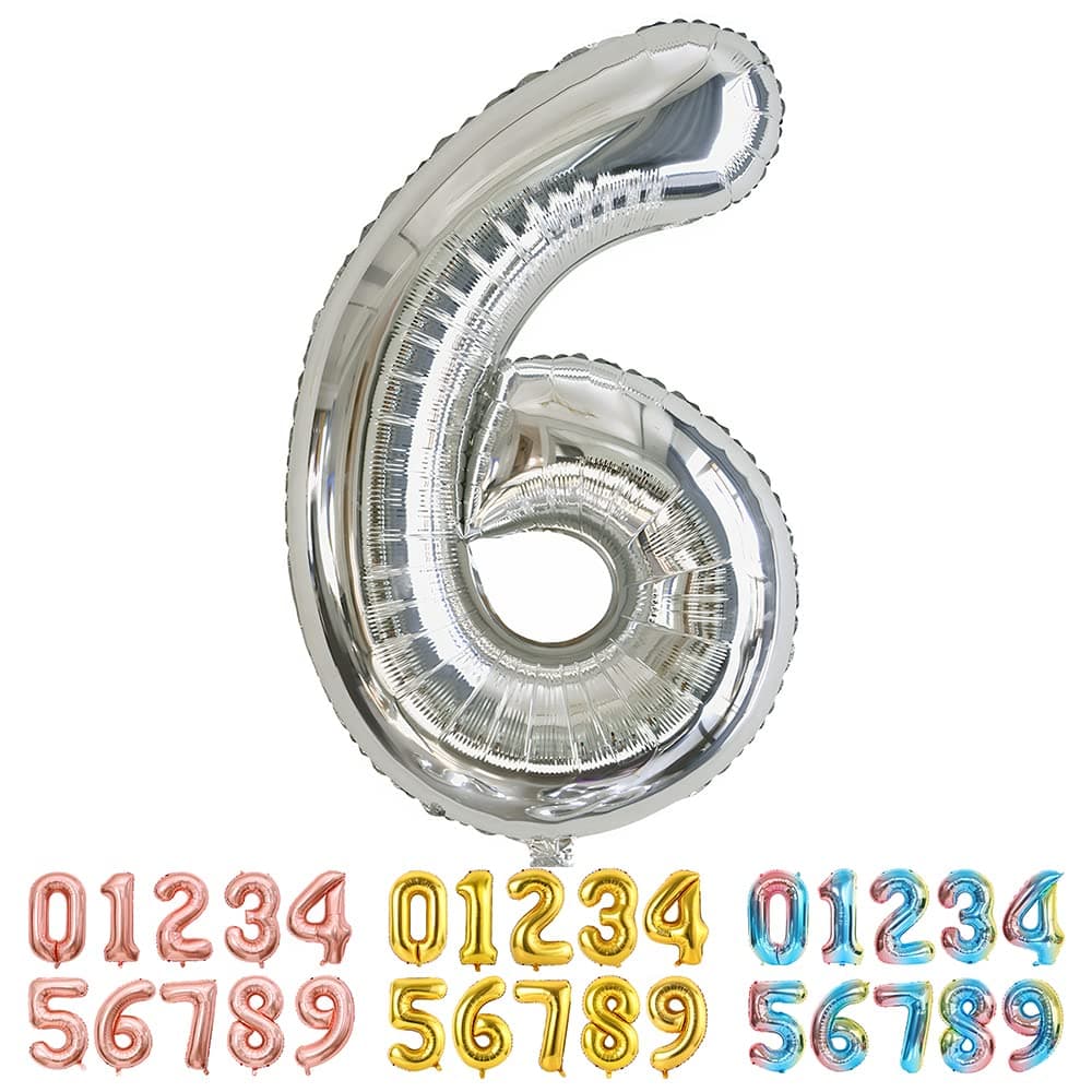 Foil Globo Número 5 Azul 40" (101cm), Inflable Helio o aire, Gigante Numeros 0-9, 10-19, 20-29, 30-100, Grande Globos Decoración para La Boda Aniversario y Cumpleaños Fiestas — view 568
