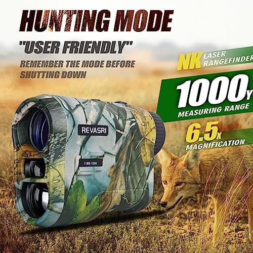 REVASRI Hunting Laser Rangefinder with Rechargeable Battery 1000 Yards Hunting Range Finder with Target Acquisition Technology Easy-to-Use Clear Accurate Rangefinders for Hunters — view 3