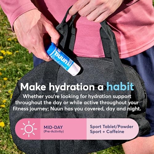 Nuun Sport Electrolyte Tablets with Magnesium, Calcium, Potassium, Chloride & Sodium, Gluten Free & Vegan, Lemon Lime, 4 Pack (40 Servings Total) — view 3
