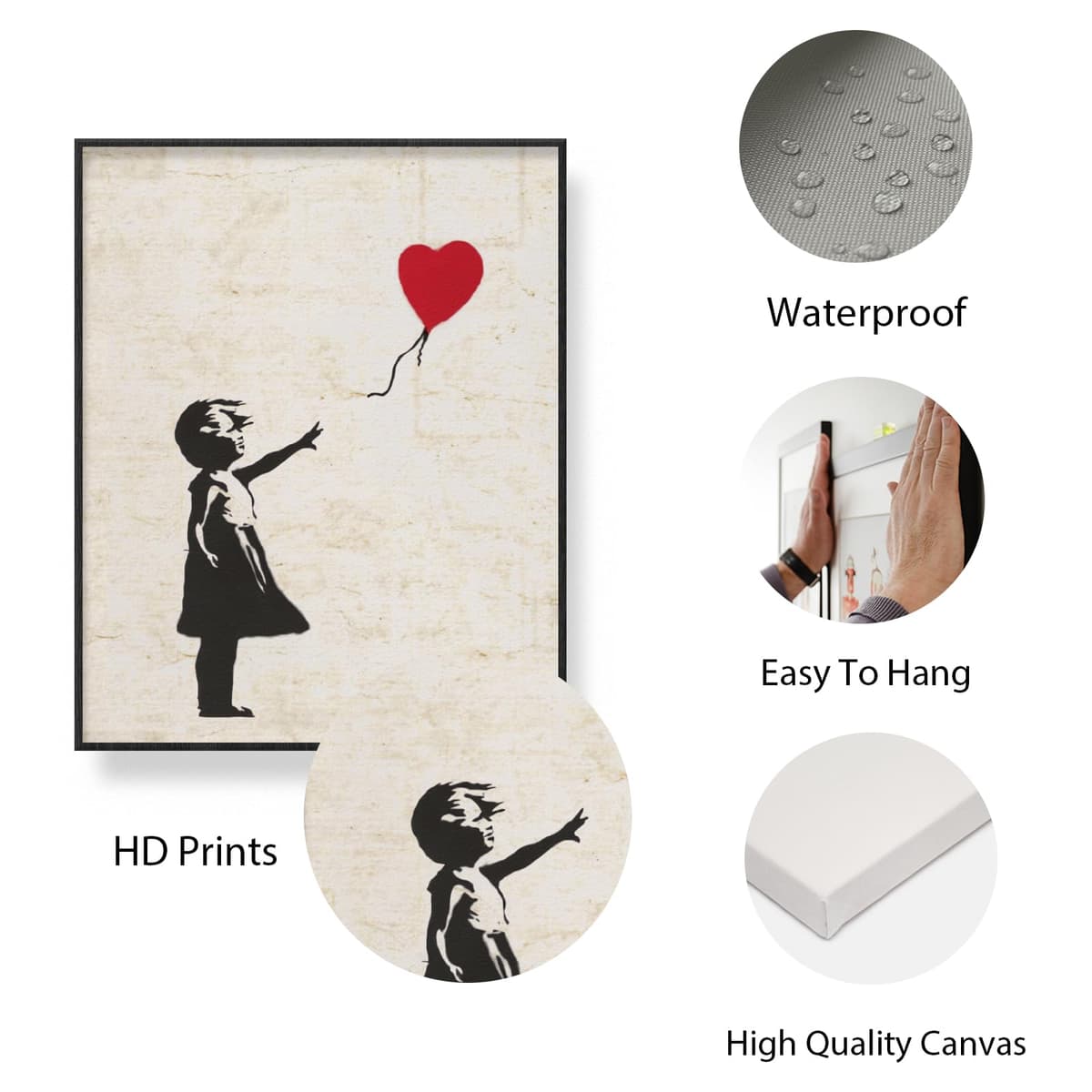 INFUNLY 9 Set Banksy Wall Art Prints Banksy Canvas Wall Art 8x10inch Unframed Panda Prints Banksy Posters Pictures Graffiti Street Wall Art Inspirational Quotes Art Wall Poster for Bedroom Living Room — view 6