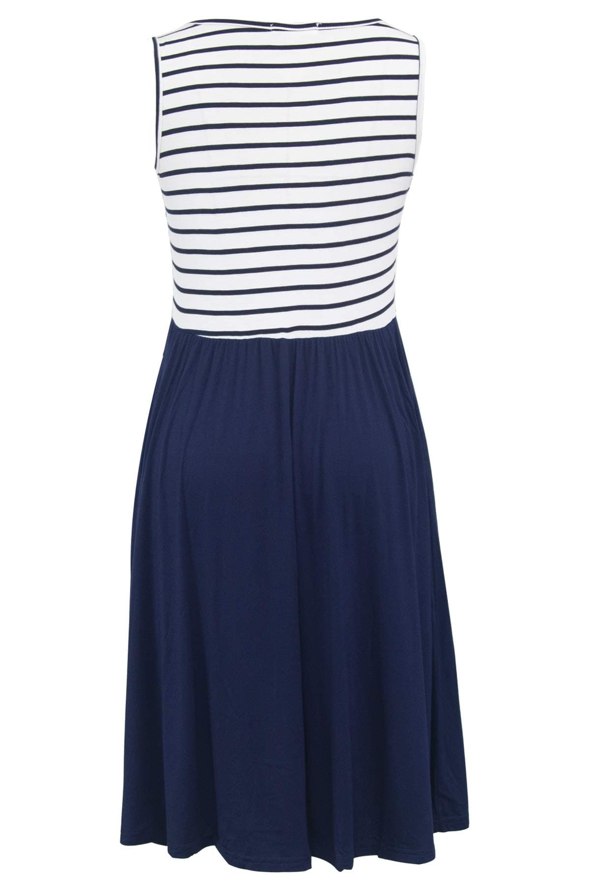 Smallshow Mujer Vestido de Lactancia de Maternidad, en Capas, con Bolsillos — view 4
