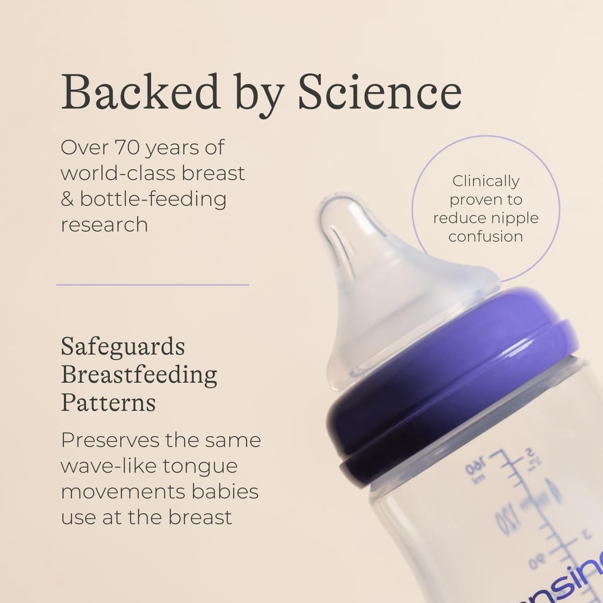 Lansinoh NaturalWave Baby Bottle Teats - Fast Flow - Anti-Colic Air Vent - BPA & BPS-Free - Clinically Proven to Reduce Nipple Confusion - Compatible with Lansinoh Bottles - 2 Pack — view 5