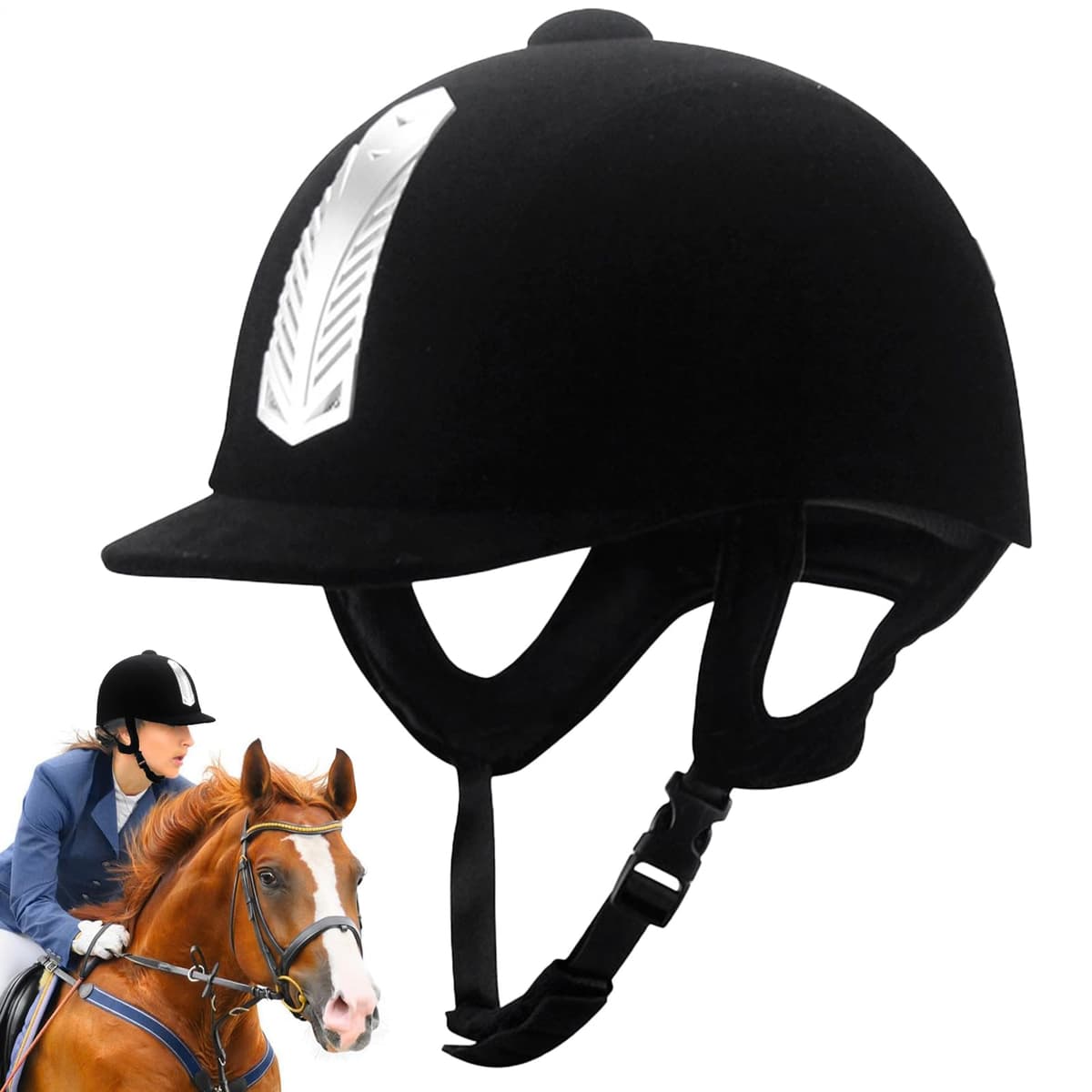 Sombrero para Montar a Caballo,Sombrero de Seguridad Ecuestre,Gorro Ajustable para Montar a Caballo para Hombres y Mujeres - Gorros de Seguridad para Jinetes ecuestres Transpirables para