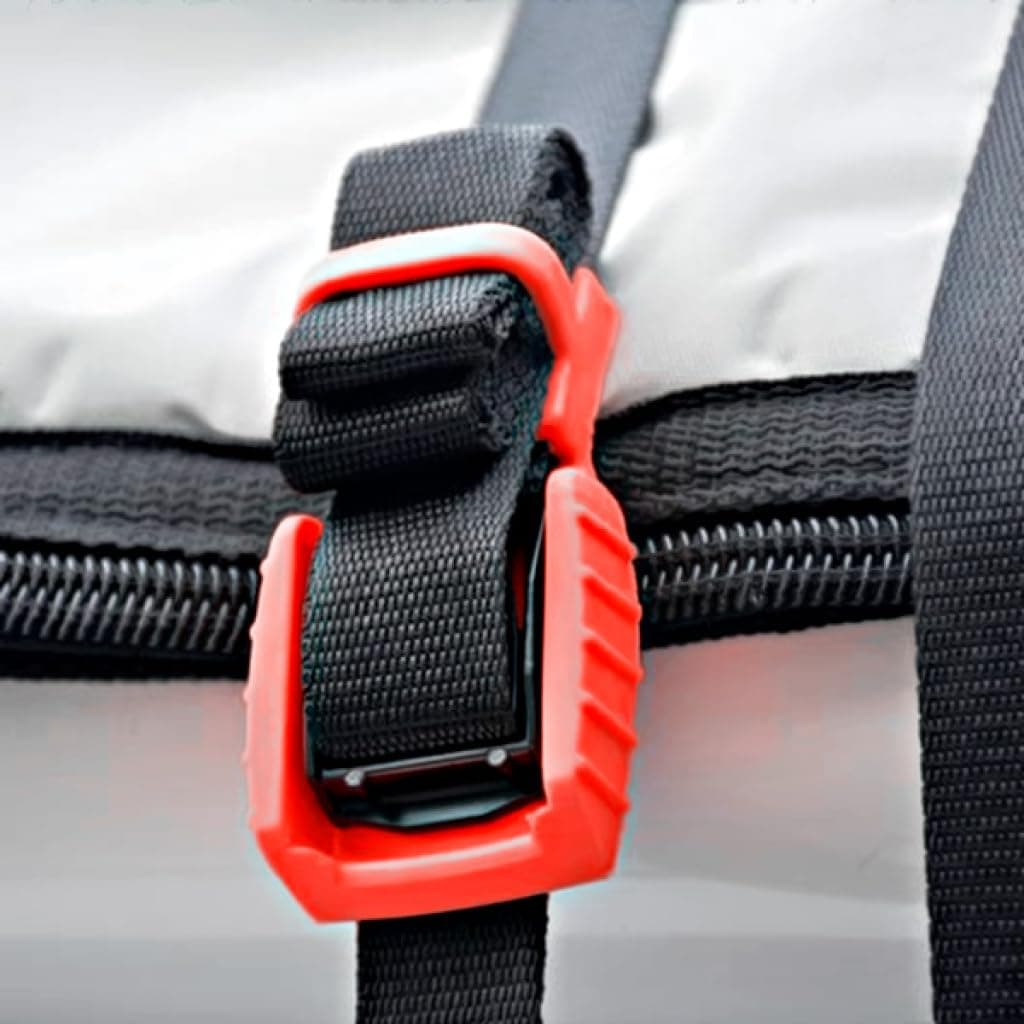 MAGMA Pack 2 Cinchas de Amarre de 3m | Correas para Baca Coche y Portabicicletas. Surf, Bici, Kayak, Moto | Hebilla -Trinquete con Protección de Goma para no rayar | Carga Segura - SWL: 250kgf Rojo — view 4