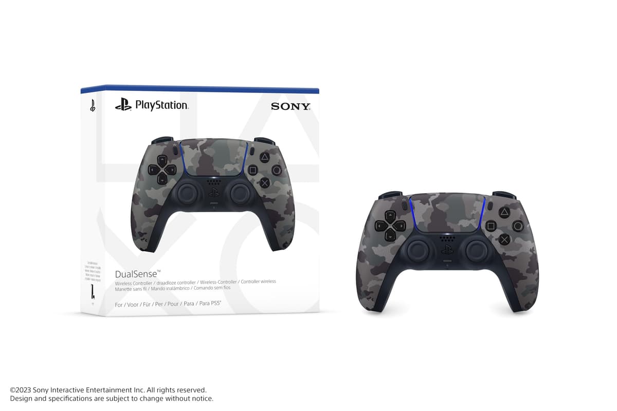 Sony Official PlayStation 5 - DualSense Wireless Controller - Gray Camouflage - US/LATAM (PS5) — view 5