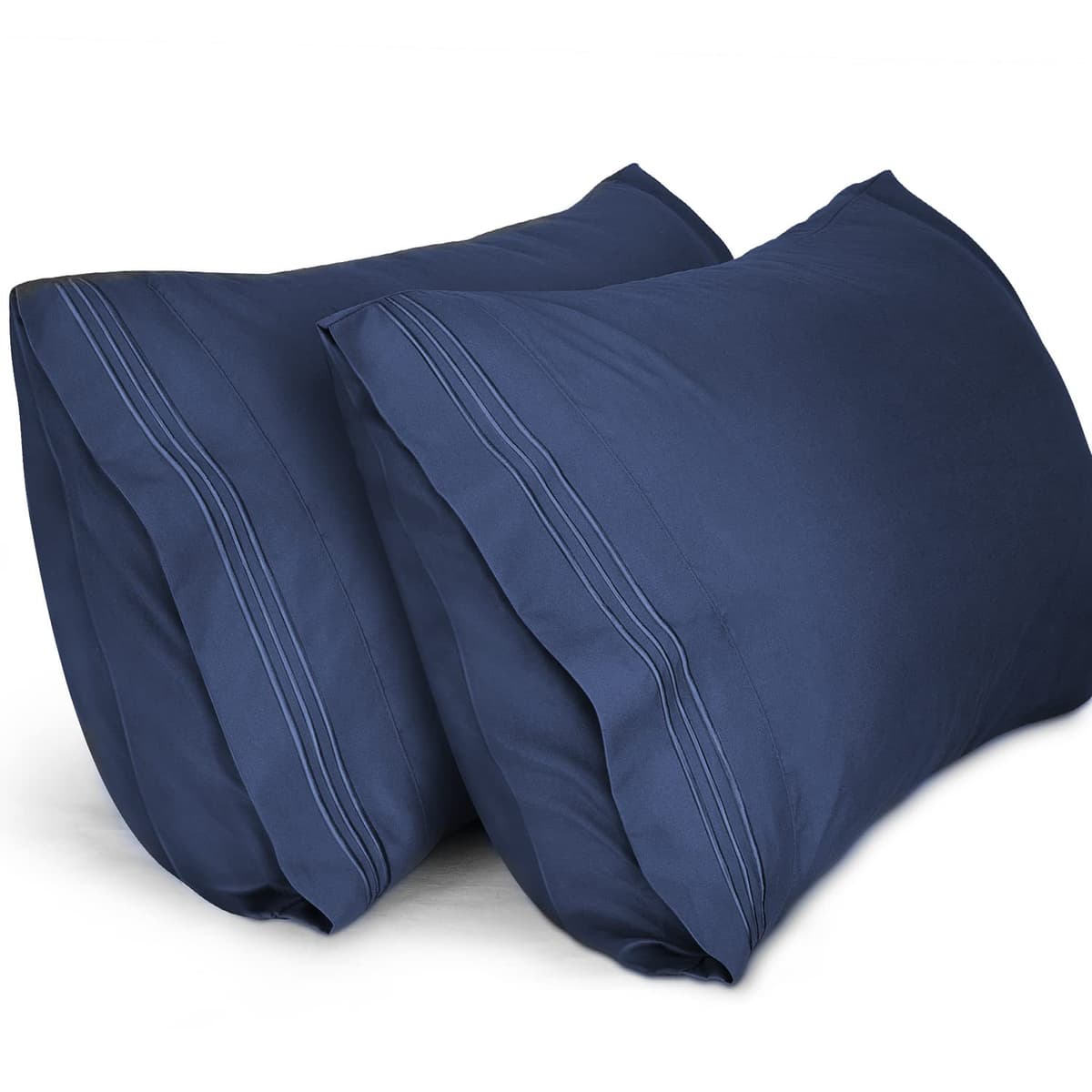 Lirex 2-Pack Fundas de Almohada 1800 hilos, Fundas de Almohada de Microfibra Suave Cepillada, Transpirables sin Arrugas y Lavables a Máquina (50x70 cm, Blanco) — view 19