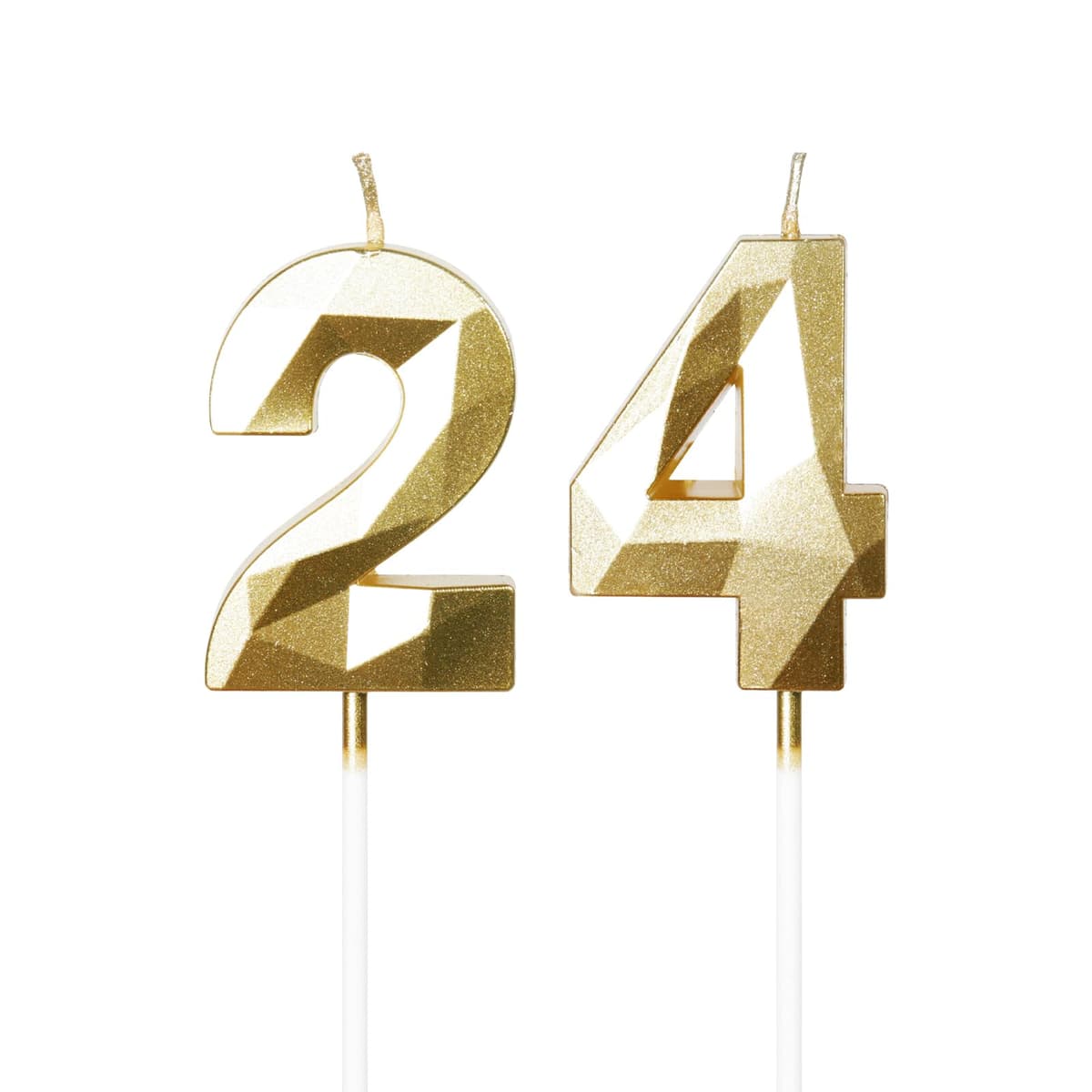 Yiran 50th Birthday Candles, Gold Number 50 Happy Birthday Candles, Cake Topper Decorations for Birthday Party, Wedding Anniversary Celebration Supply — view 103