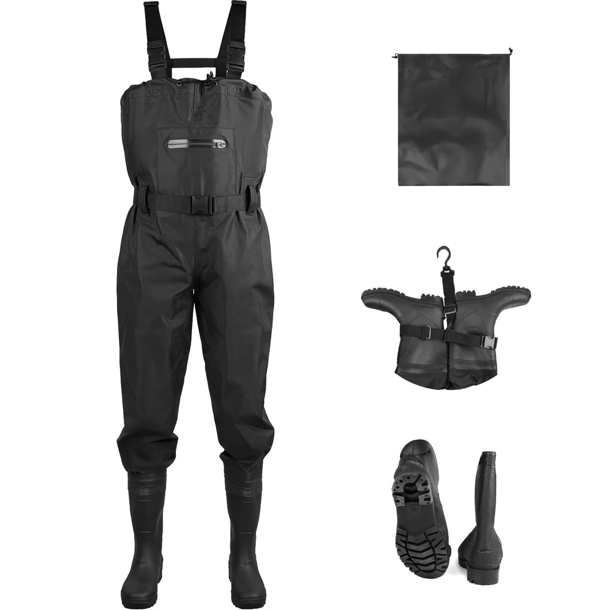 SWAWIS Vadeadores de Pesca para Hombres Impermeables Transpirables Mujeres Caza Vadeadores Transpirables e Impermeables, Ideales para Obras de Construcción, Pesca y Granjas 42-46W