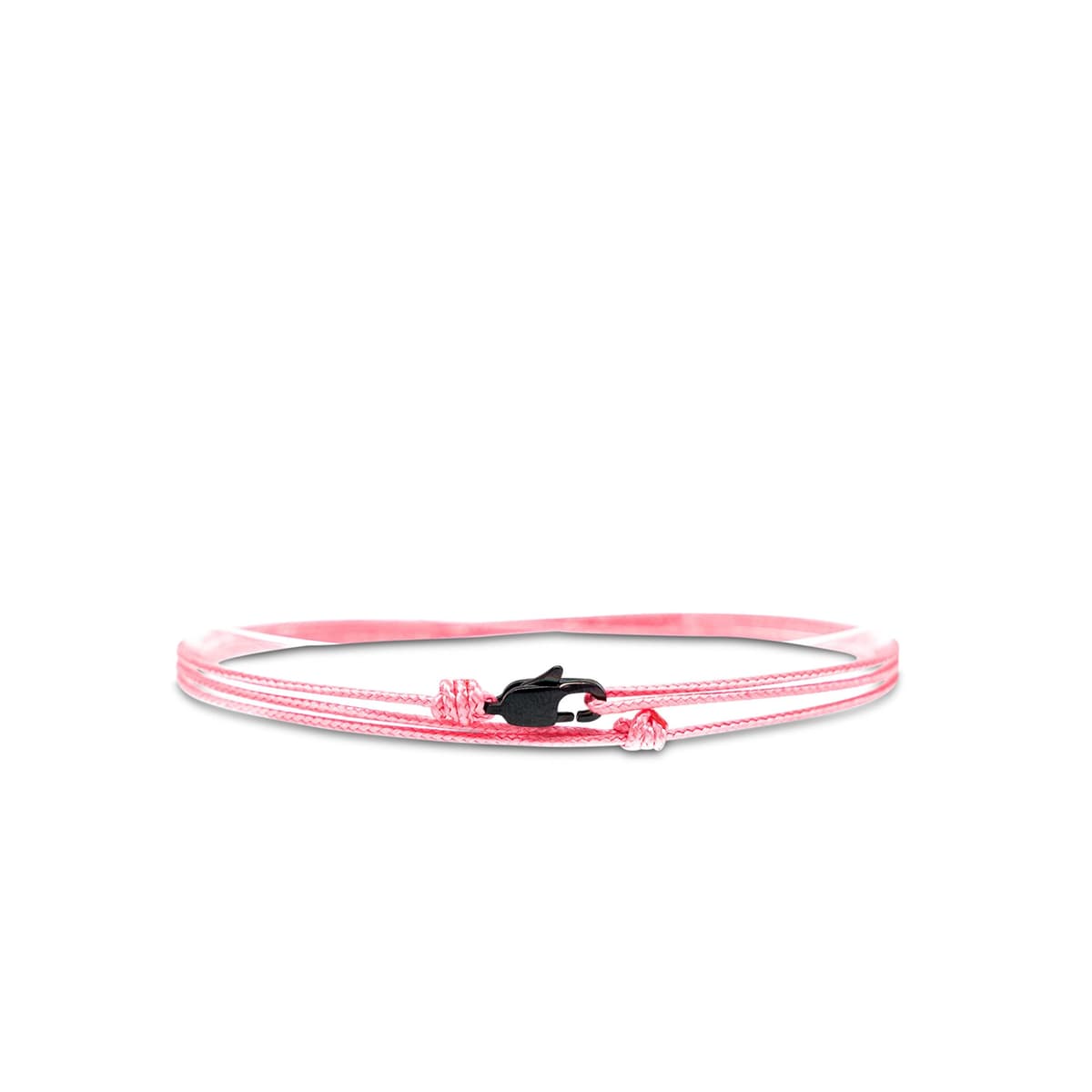 Made by Nami Pulsera Fina para Hombres y Mujeres con Cierre de Mosquetón Hecha a Mano - Joyería Marítima para Surfistas - Pulsera de Tela Minimalista - 100% Impermeable y Ajustable (Vino Rojo Negro) — view 24