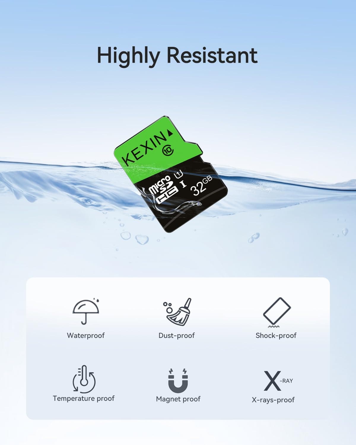 KEXIN Micro SD Card 32GB 3 Pack MicroSDHC Memory Card Class 10 High Speed Card Micro SD 32 GB UHS-I TF Card, C10, U1, SD Adapter Include — view 6