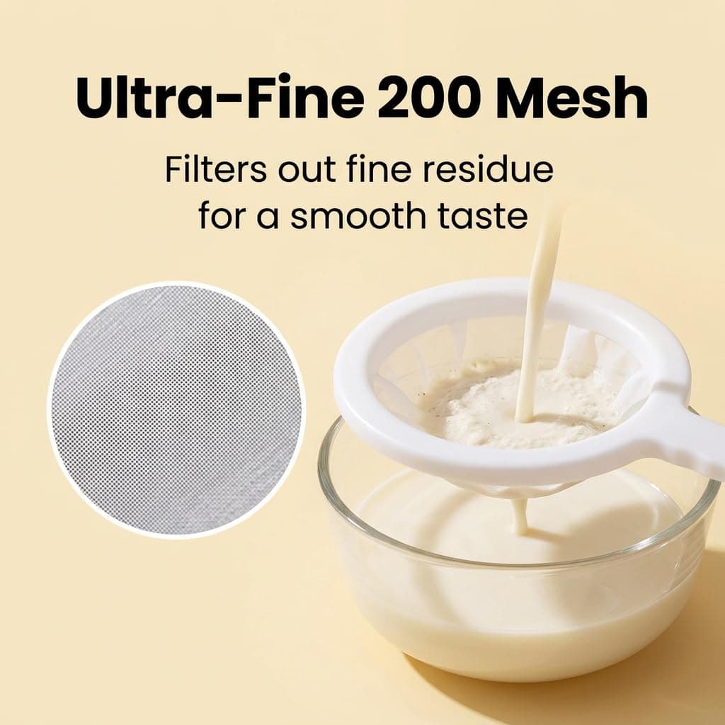 2 coladores finos de malla 200, colador de plástico para kéfir, colador fino con mango para leche, zumo, leche de soja, yogur, café, vino, colador de plástico para kéfir, apto para alimentos, color — view 3