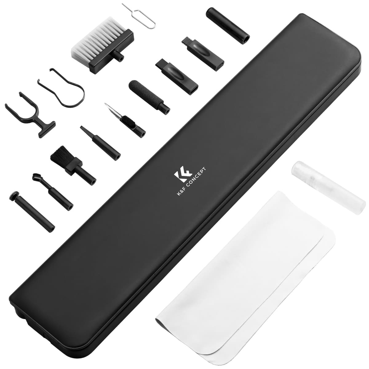 K&F CONCEPT 20 en 1 Kit Multifuncional Portátil de Limpieza Electrónica-Limpia Teclado, Pantalla de PC, Teléfono Móvil, Airpods, Lentes, Cámara, Herramientas de Limpieza para Múltiples Circunstancias — view 9