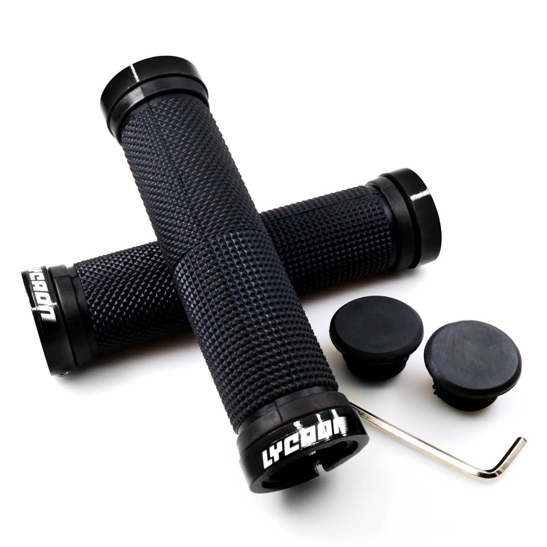 LYCAON Manillares para Bicicletas, Goma Antideslizante, con Bloqueo de Aluminio, para bicletas Scooter, Cruiser, Urban, triciclos, de montaña, Carretera, MTB, BMX y Plegables, Azul — view 8
