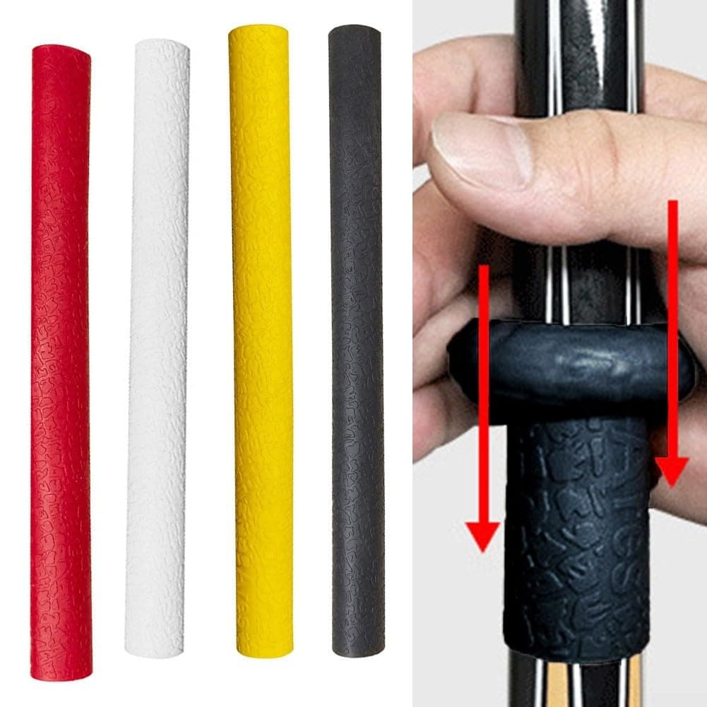 Funda de goma para taco de billar con textura antideslizante y diseño antisudor, protector de mango de silicona compatible con la mayoría de tacos, fácil instalación, ajuste duradero (rojo) — view 4