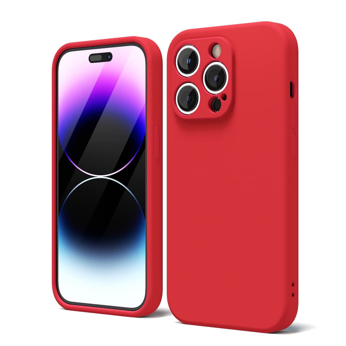 oakxco for iPhone 17 Pro Max Phone Case Liquid Silicone, Cute Thin Slim Grip Soft Rubber Gel for Women Men, Smooth Matte TPU Plain Solid Color Girly Simple Case with Camera Cover, Light Pink — view 1137