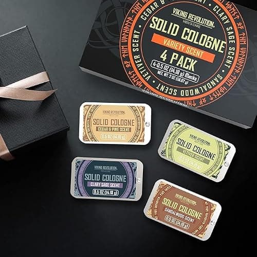 Viking Revolution - Cologne - Solid Cologne for Men with Cedar Wood, Clary Sage, Vetiver, Sandalwood - Gifts for Men - Gifts for Him - 4 Pack - 4 x 14 g — view 6