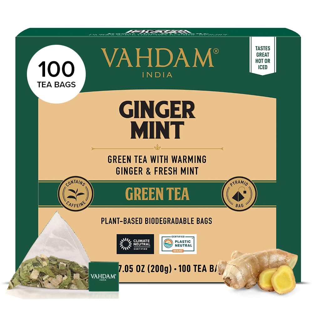 VAHDAM, Himalayan Té Verde (100 Piramidales Bolsitas De Té) 100% Pura Y Natural | Envasado Fresco En La India | Caliente, Frío O Como Kombucha — view 24