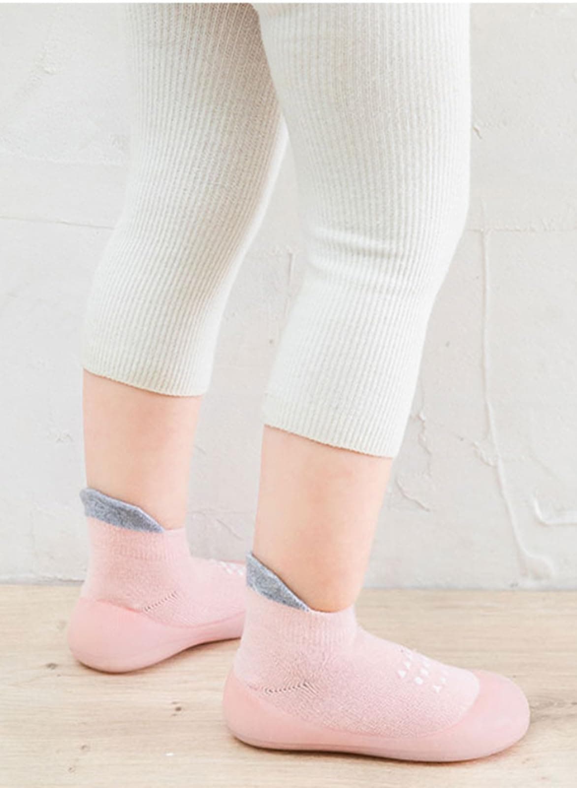 Zapatos Calcetines Bebé Niños Niñas Primeros Pasos Zapatos Bebé Calcetines Antideslizantes con Suela de Goma,6-24 Meses — view 3