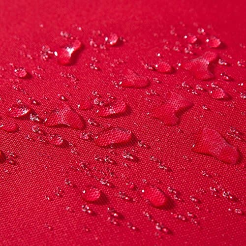 MIULEE Pack of 4 Decorative Outdoor Waterproof Pillow Cover Square Garden Cushion Case PU Coating Throw Pillow Cover Shell for Tent Park Couch 18x18 Inch Red — view 3