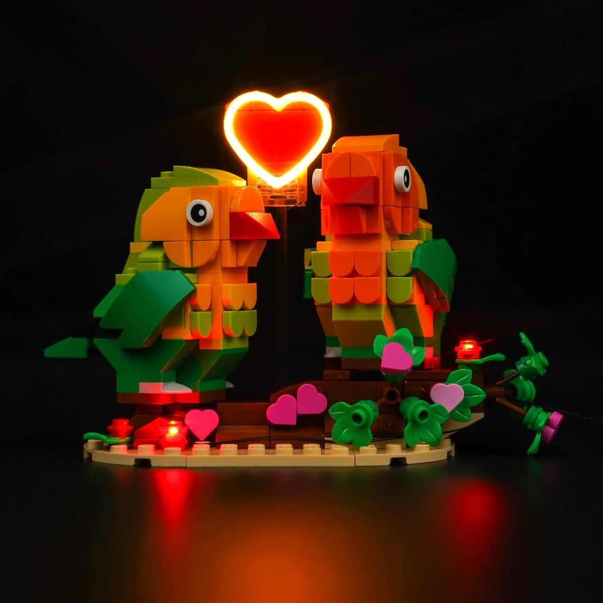 BrickBling Juego de luces LED para Lego 40522 Valentine Lovebirds, iluminación decorativa creativa
