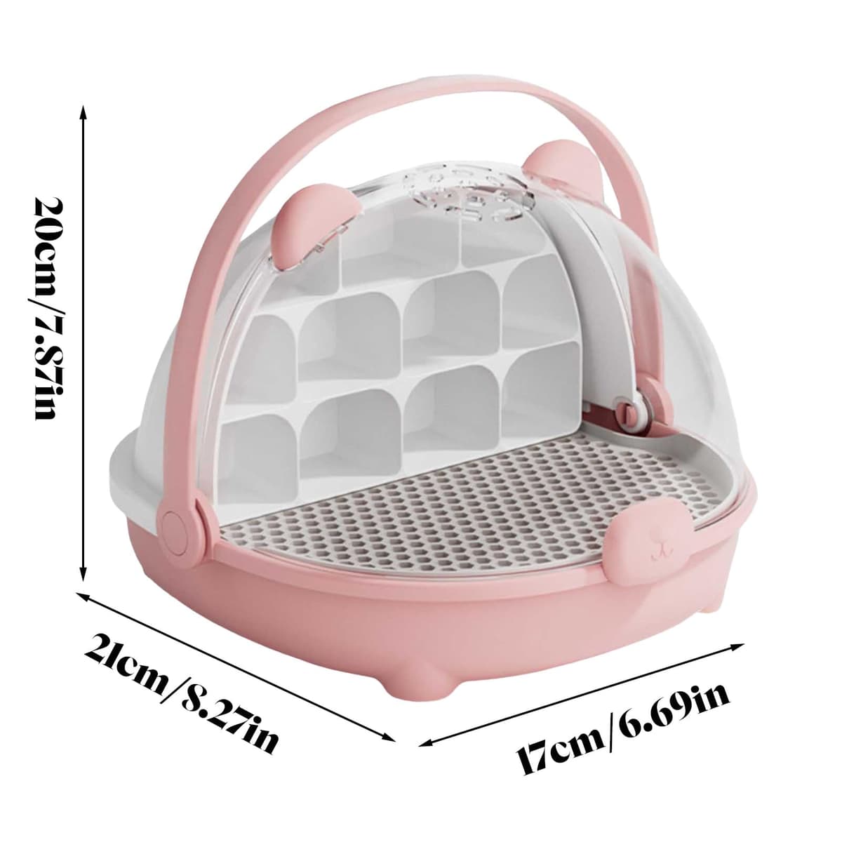 Caja De Crecimiento De Gusanos De Seda, Cápsula Espacial para La Cría De Gusanos De Seda, Jaula De Hábitat Animal,Caja De Alimentación con Asa, para Cría De Gusanos Y Pequeños Reptiles (A) — view 2
