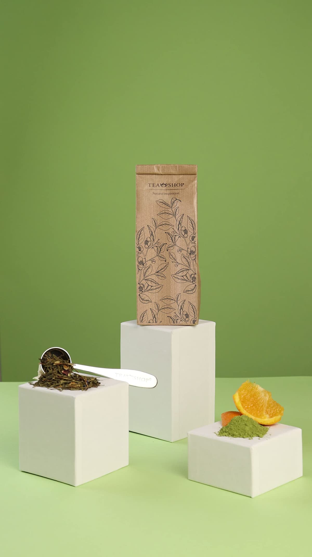 TEA SHOP - Magic Mango Green Tea 500g - 250 Cups - Bulk Format - Green Tea - Leaves - With Mango and Moringa - Antioxidant - Cold Tea - Perfect for Summer — view 3