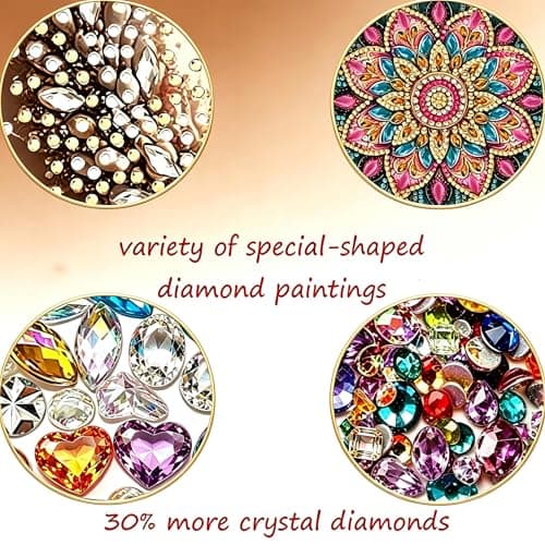 OJTOYART 5D Cat Special Shape Diamond Art Kits for Adults Beginners, Animal Cat Diamond Painting Kits for Adults, DIY Crystal Rhinestones Diamond Painting for Home Wall Decoration 12 × 12inch — view 6