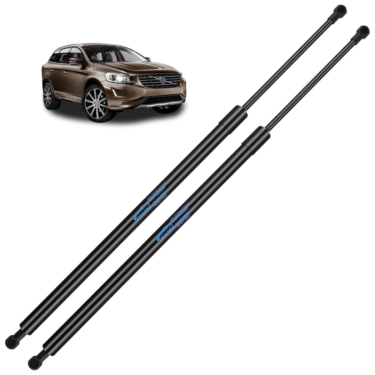 2x Amortiguador Maletero para Volvo XC60 2008-2017 Negro Resorte de gas Maletero Amortiguador Maletero Reemplaza #31365719, 31297156,31335392