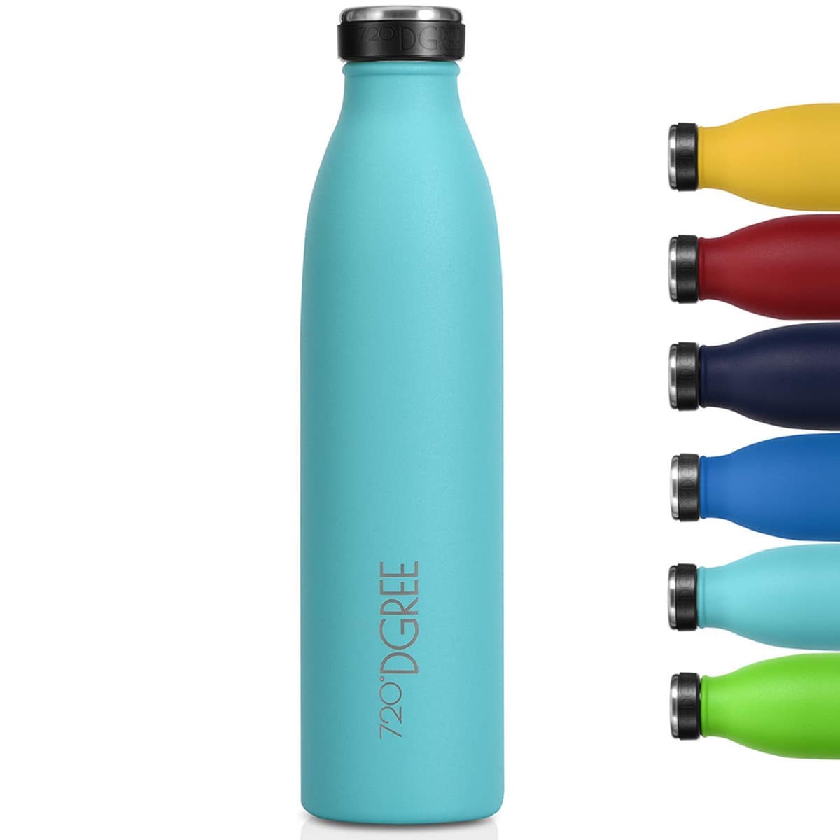 720°DGREE Botella Agua Acero Inoxidable “milkyBottle“ – 1litro - Sin BPA Free, Antigoteo y Prueba de Fugas - Frasco térmico, Cantimplora Aislada - Bebida con Gas, Deporte, Escuela, Gimnasio Exteriore — view 16