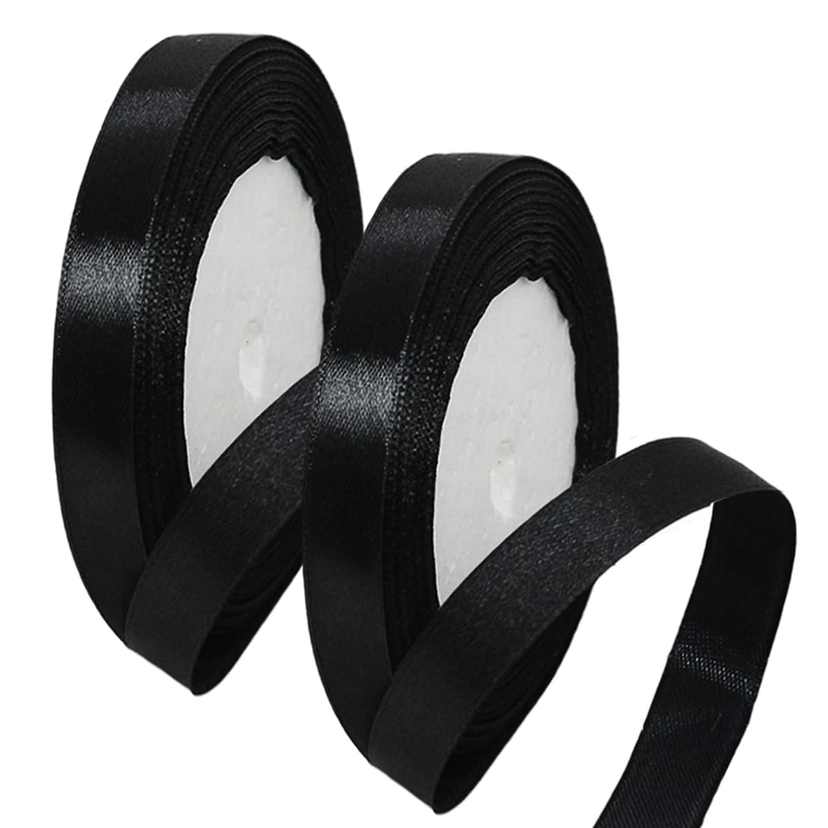 40mm Wide White Ribbon Thick Wedding Car Ribbon 22m, 1.5 inch Thick White Satin Ribbon for Gift Wrapping Wedding Car Christmas Birthday Cake Hair Bow Florist Bouquet Crafts Decorations — view 25