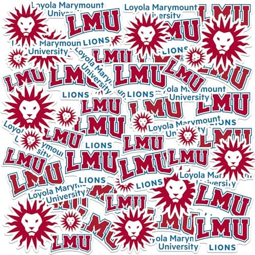 Loyola Marymount University Spirit Logo Vinyl Large Deluxe Stickers Variety Pack - Laptop, Water Bottle, Scrapbooking, Tablet, Skateboard, Indoor/Outdoor