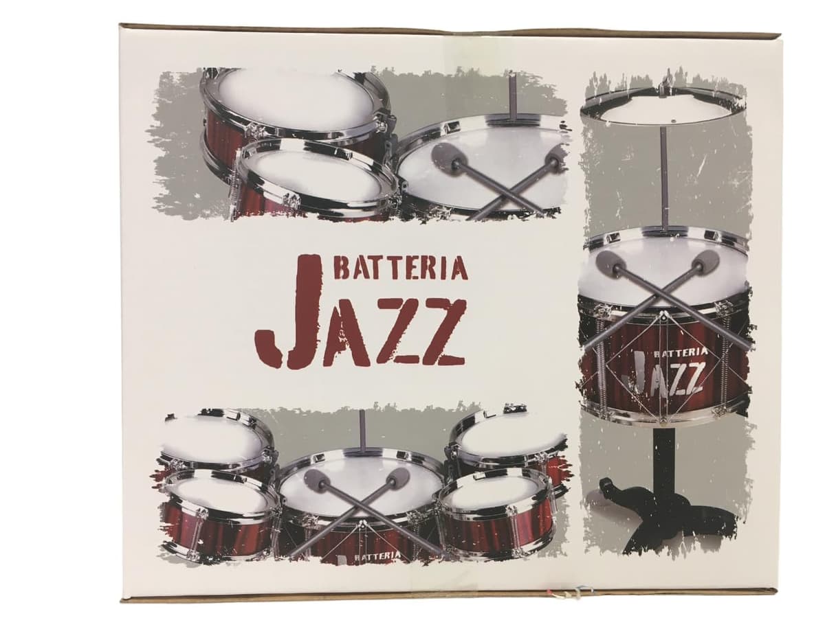 Batería para niños Batería Jazz Drum Set Batería Juguete para Niños Mini Drum Set Instrumentos Musicales con 5 Tambores 1 Plato 2 Palillos Instrumento Musical de Percusión Educativo (A) — view 5