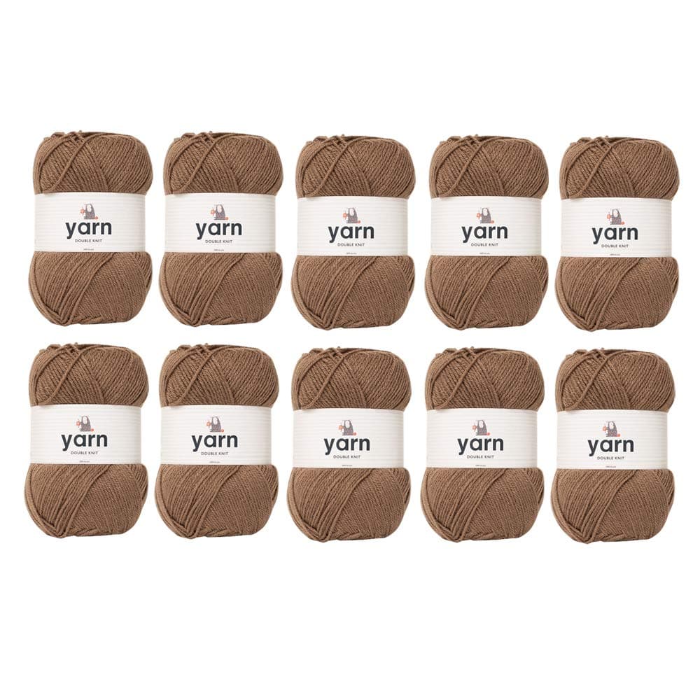 Korbond DK Beige Yarn - 100g Acrylic Wool - Lightweight, Hypoallergenic & Durable Double Knit Crochet Yarn Knitting Wool (290m Total) — view 21