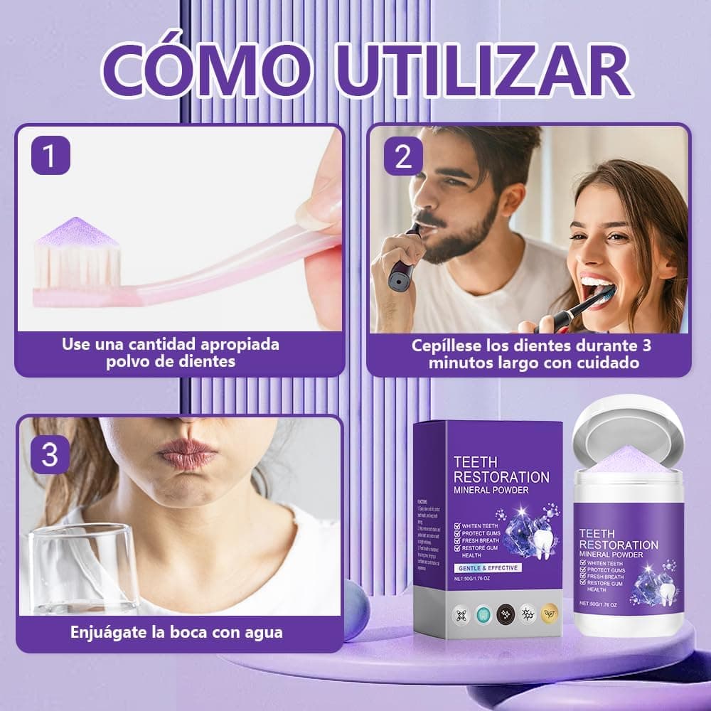Professional Teeth Whitener Powder | Removes Years of Coffee & Tobacco Stains | Gentle Formula for Sensitive Teeth | Obsessive Whitening for Radiant Smile & Fresh Breath — view 6