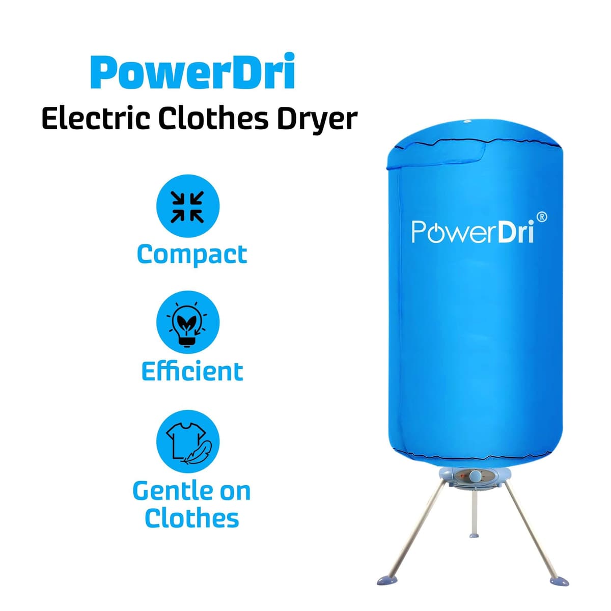 Electric Clothes Dryer 15kg Indoor Wet Laundry Warm Air Drying PowerDri — view 2