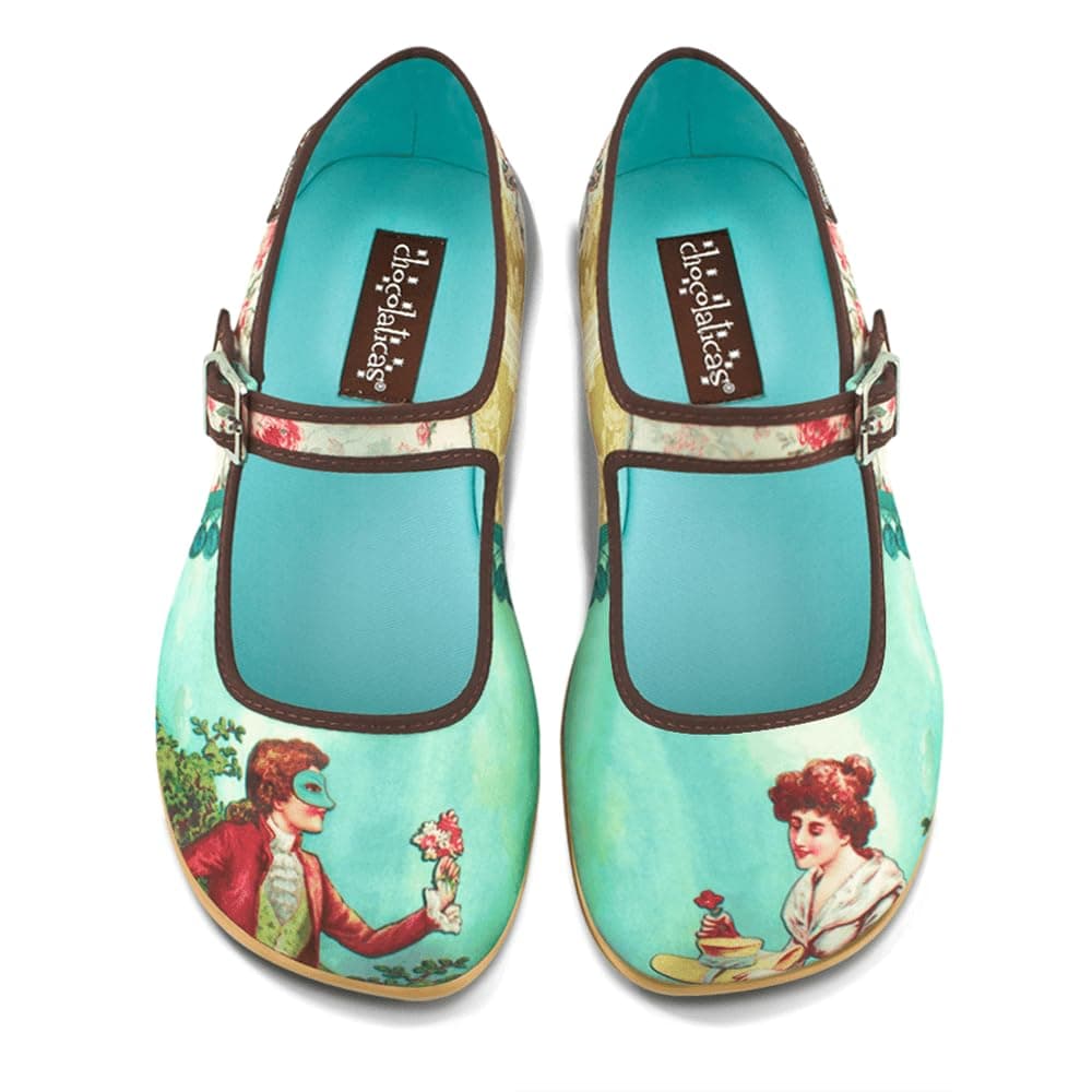 Hot Chocolate Design Chocolaticas Funky Canvas Women's Mary Jane Flat Shoes — view 45