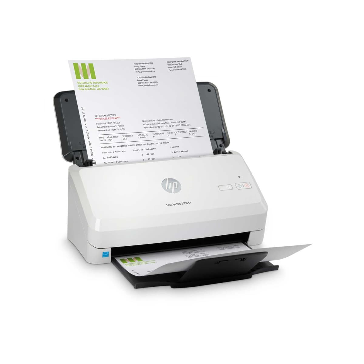 HP ScanJet Pro 3000 s4 - Escáner de Documentos con Alimentador de Hojas, Escaneo Doble Cara Automático, 40 ppm/80 ipm, AAD 50 Hojas,USB 3.0, Compacto, Ciclo Diario 4000 Páginas — view 9