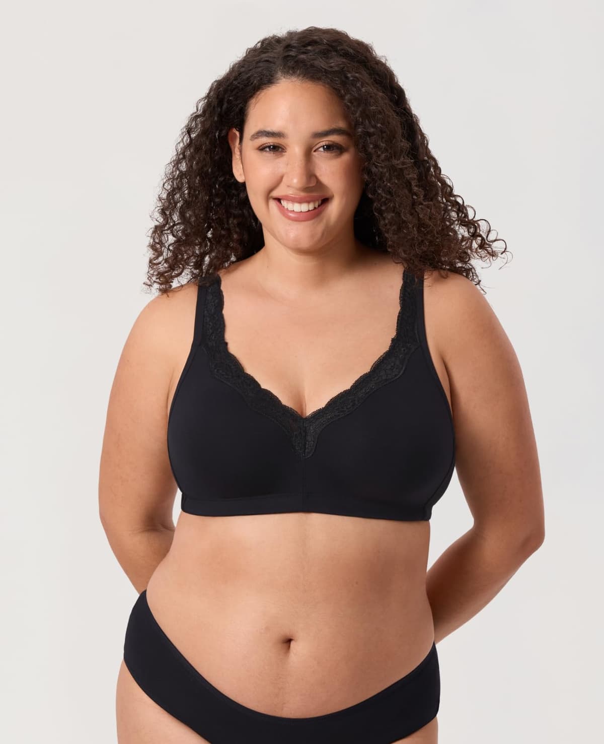 Delimira Women's Non Wired Bras Full Coverage Cotton Comfort Bra Plus Size Non Padded Soft Bras — view 4