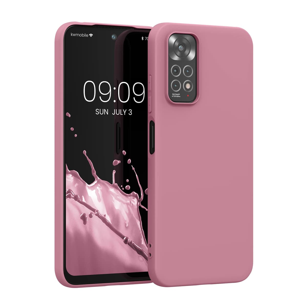 kwmobile Carcasa Compatible con Xiaomi Redmi Note 14 Pro 5G / Poco X7 Funda - Funda Ultrafina de TPU con Bordes elevados - Lavanda Metalizado — view 73