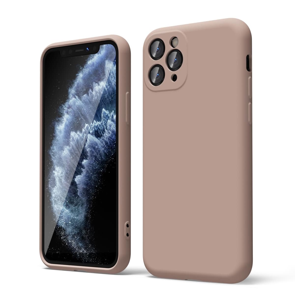 oakxco for iPhone 17 Pro Max Phone Case Liquid Silicone, Cute Thin Slim Grip Soft Rubber Gel for Women Men, Smooth Matte TPU Plain Solid Color Girly Simple Case with Camera Cover, Light Pink — view 955