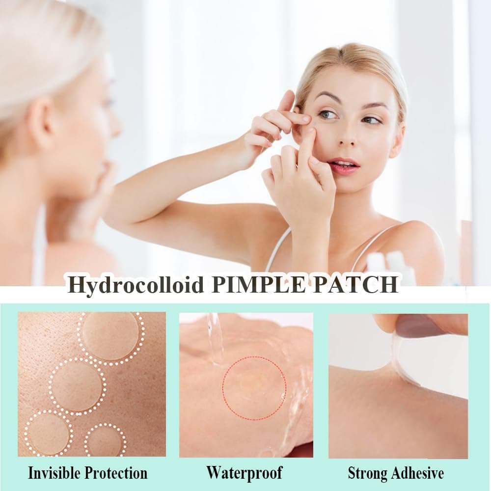 Zemolo 300 PCS Patches For Pimple,Pimple Patch Patches Acne Hydrocolloid Invisible Absorbent Cover,Day And Night Use In One,  — view 2