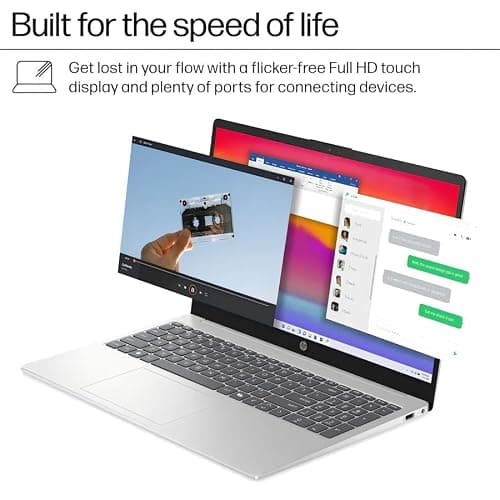 HP 15.6" Touchscreen Laptop 2026, Windows 11 Pro, Intel Core i7-1355U(up to 5.0 GHz), 15.6 inch FHD Touch Screen, 16GB RAM, 512GB SSD, Copilot AI, Fast Charge, for Business Student, Accessories — view 4