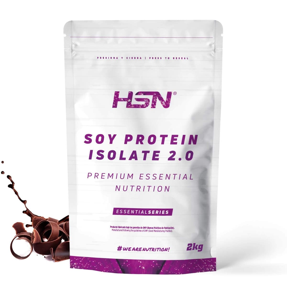 Proteína de Soja Aislada de HSN | Sabor Bombón de Chocolate y Avellanas 2 Kg = 67 Tomas por Envase | 100% Vegana | Soy Protein Isolate | No-GMO, Sin Gluten — view 22
