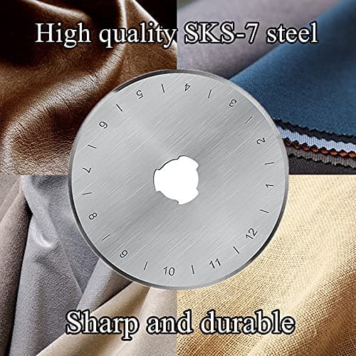 HEADLEY TOOLS 45mm Rotary Cutter Blades 10 Pack Fits Olfa, Fiskars, Replacement Rotary Blade for Arts Crafts Quilting Scrapbooking Sewing, Sharp and Durable — view 4
