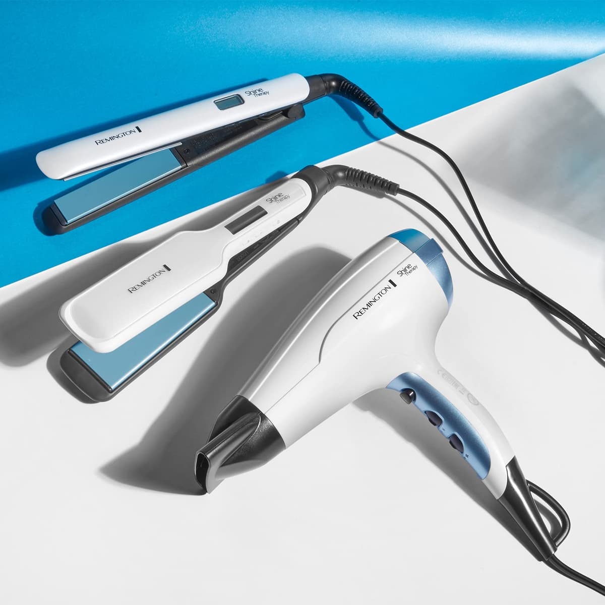 Remington Shine Therapy Hair Straightener with Advanced Ceramic coating infused with Moroccan Argan Oil for sleek & smooth glide, Floating plates, Digital display, 9 settings 150°C–230°C, S8500 — view 3