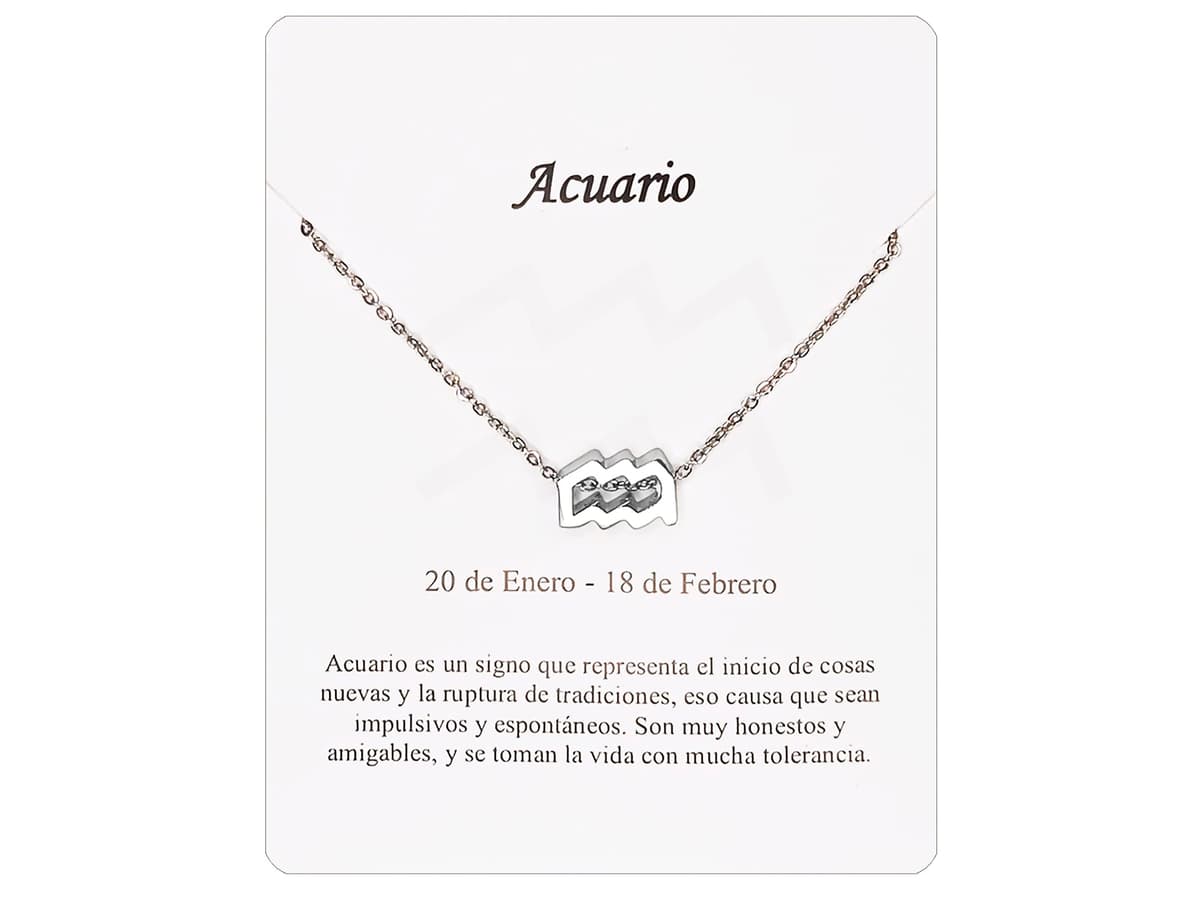 Collar Signo Zodiaco Acero Inoxidable hermosa Tarjeta Significado Signo Zodiacal Colgante Horóscopo Para mujer Regalo Cumpleaños — view 8