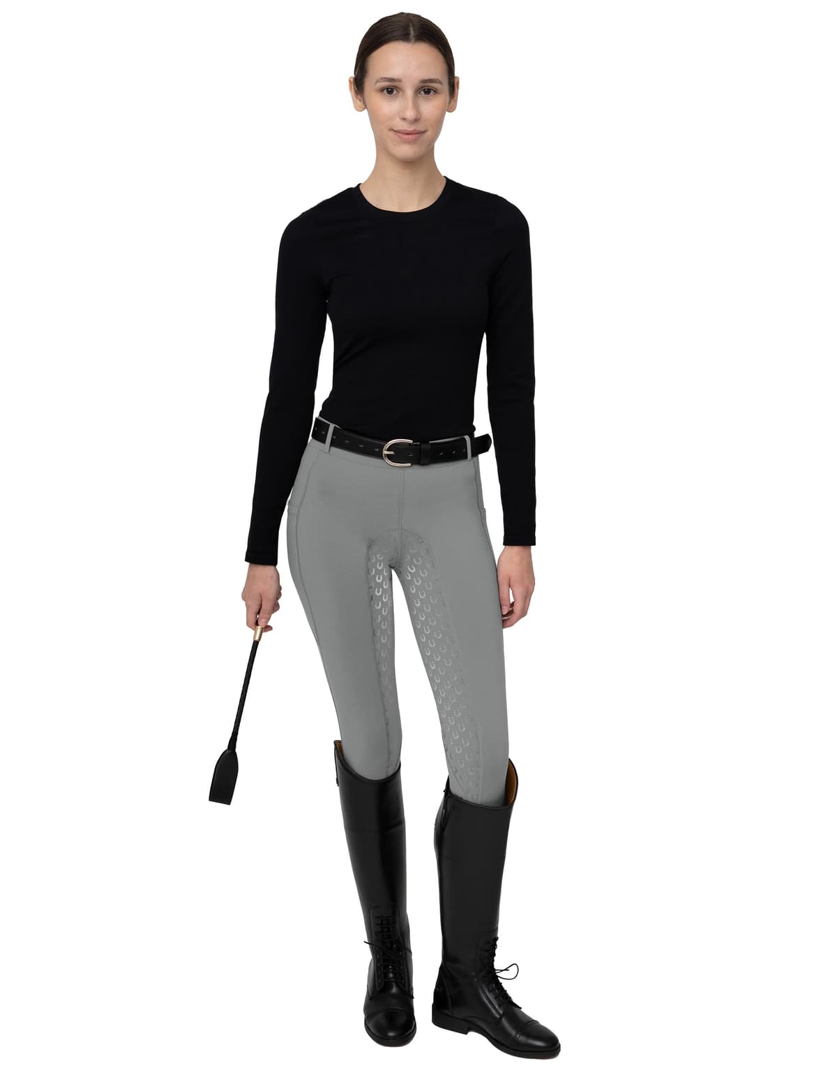 FitsT4 Sports Pantalones de Montar para Mujer Pantalones de Montar con Refuerzo Completo de Silicona, Bolsillo para el móvil y Trabillas para el cinturón — view 2