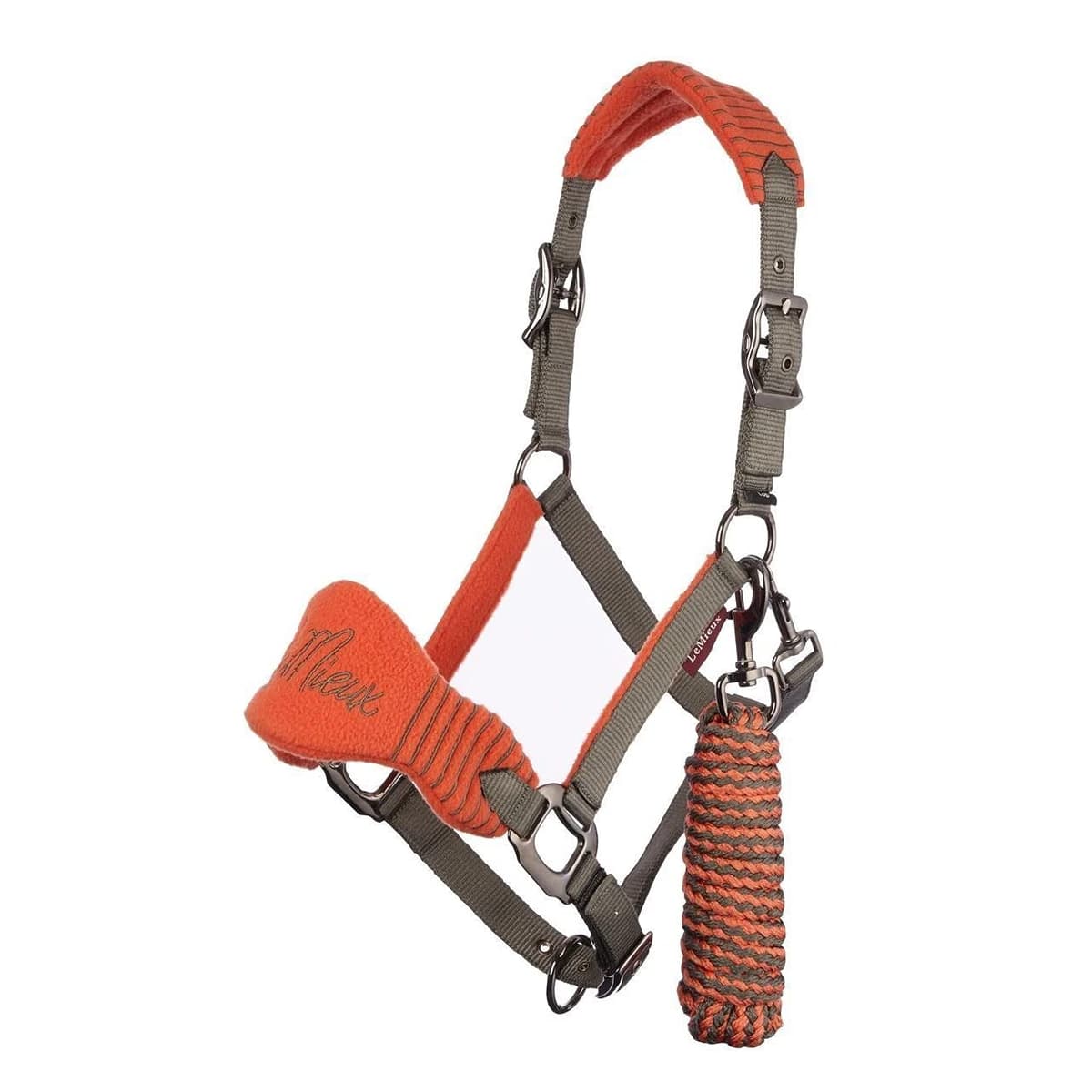 LeMieux Vogue Fleece Headcollar with Lead Rope - Extra Padding, Adjustable at Curb and Poll Strap — view 6