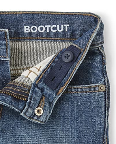 The Children's Place Boys Basic Bootcut Jeans,Med Indigo Single,12 — view 2