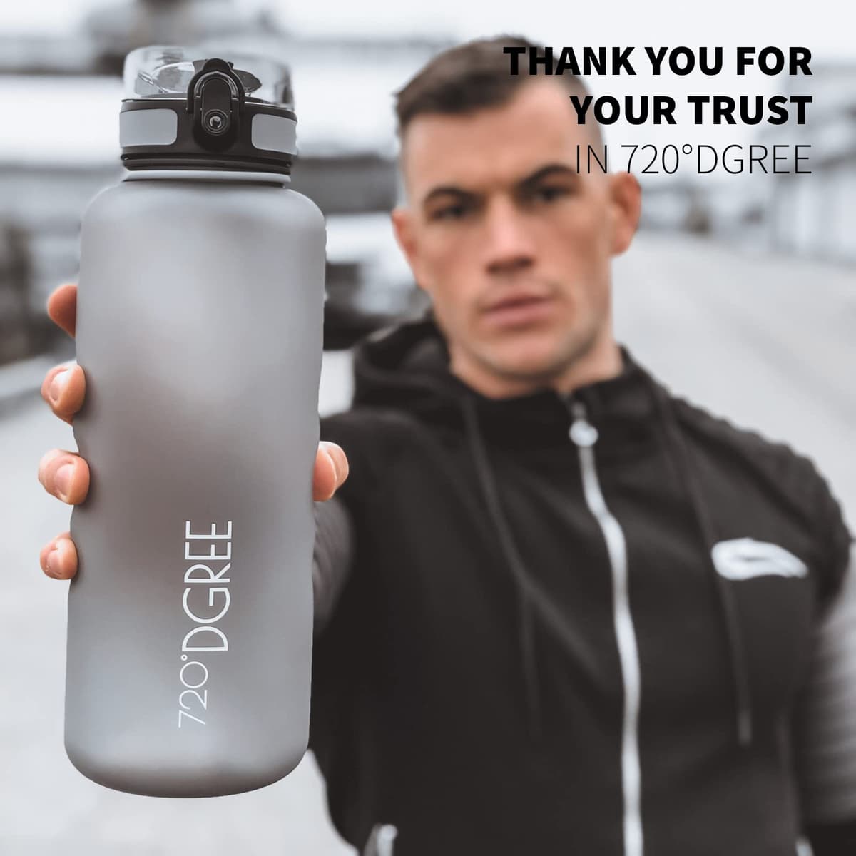 720°DGREE Botella uberBottle + colador – 350 ml, 500 ml, 650 ml, 1000 ml, 1,5 l, 2 l – Sin BPA – Botella de agua para deportes, escuela, niños, fitness, gimnasio, bicicleta, exterior – ligera — view 4